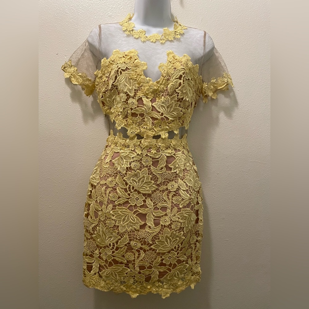 Yellow Evening dress .